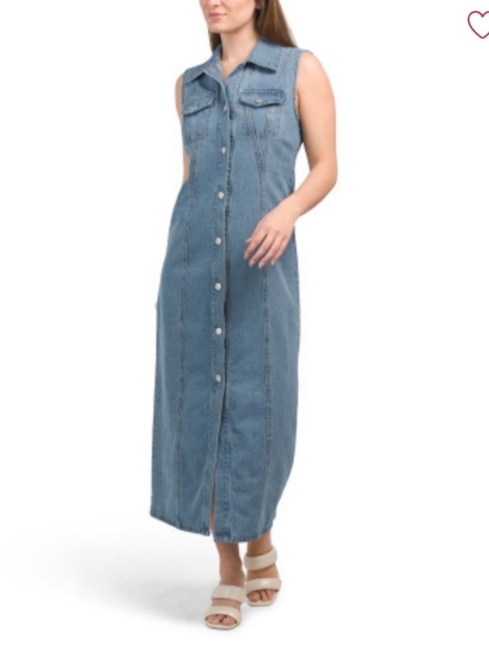 House of Harlow 1960 || Denim Button Up Midi Tank Dress Size L